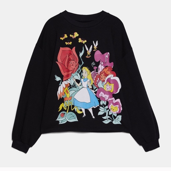 Zara Tops - Zara Alice in Wonderland Sweatshirt